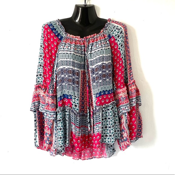 Parker Scarlet printed ruffle silk blouse - Picture 9 of 13